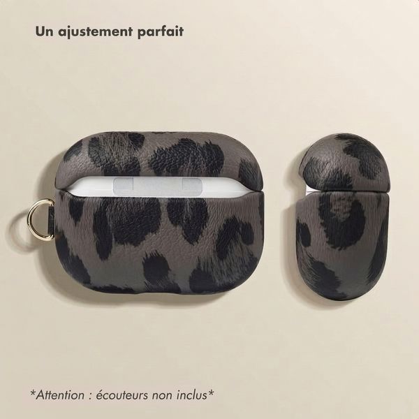 Selencia Coque Sabi motif panthère  Apple Airpods Pro 3 - Midnight Black