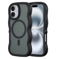 Selencia Coque arrière Wavy avec MagSafe Apple iPhone 16 - Noir
