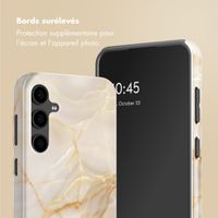 Selencia Coque arrière Vivid Samsung Galaxy S24 FE - Golden Beige Marble