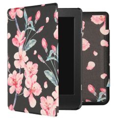 imoshion Design Slim Hard Case Sleepcover Kobo Nia - Blossom Watercolor Black