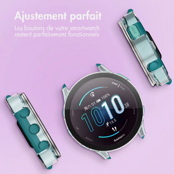 imoshion Coque rigide à couverture complète Garmin Forerunner 165 / 165 Music - Transparent
