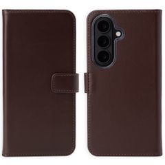 Selencia Étui portefeuille en cuir véritable Samsung Galaxy S26 Plus - Marron