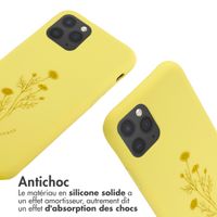 imoshion Coque design en silicone avec cordon Apple iPhone 11 Pro - Flower Yellow