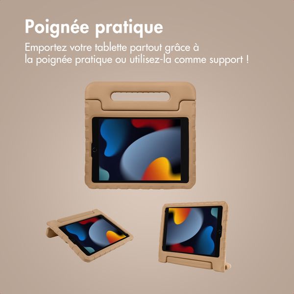 imoshion Coque kidsproof avec poignée Apple iPad 9 (2021) 10.2 pouces / iPad 8 (2020) 10.2 pouces / iPad 7 (2019) 10.2 pouces - Marron