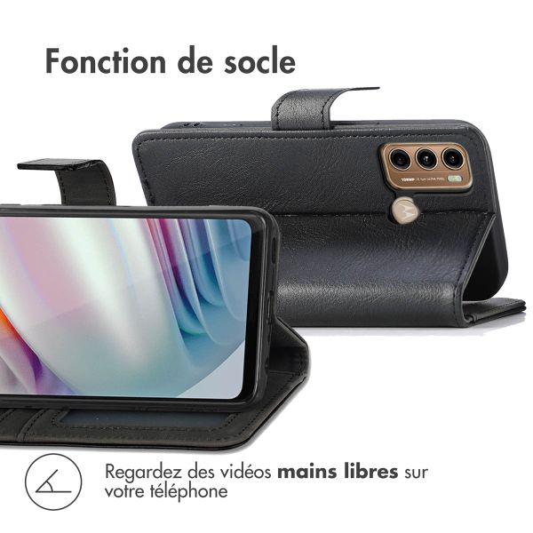 imoshion Étui de téléphone portefeuille Luxe Motorola Moto G60 - Noir