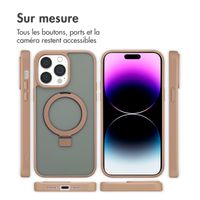 Accezz Coque Ring Stand avec MagSafe Apple iPhone 14 Pro Max - Marron
