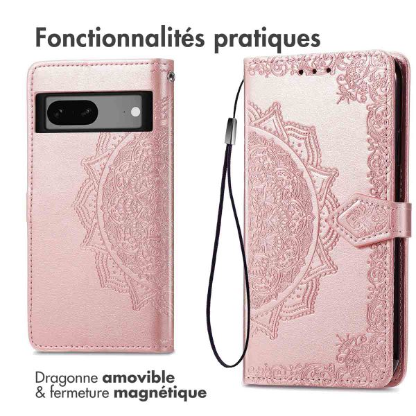 imoshion Etui de télephone Mandala Google Pixel 7a - Rose Doré