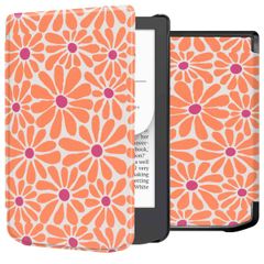 imoshion Design Slim Hard Case Sleepcover Pocketbook Verse Lite - Orange Flowers Connect