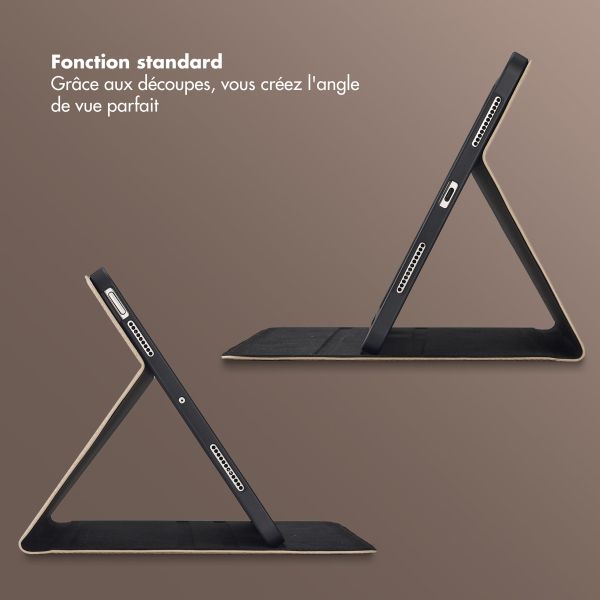 Selencia Coque tablette Riva Apple iPad Air 11 pouces (2025) M3 / (2024) M2 / Air 5 (2022) / Air 4 (2020) - Beige