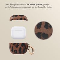 Selencia Coque Sabi Apple AirPods 4 - imprimé léopard - Mocha Brown