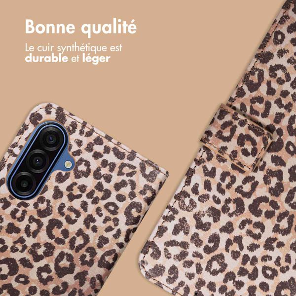 imoshion Étui de télephone portefeuille Design Samsung Galaxy A17 - Leopard Mood