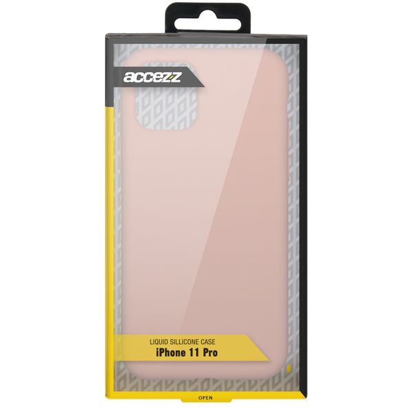 Accezz Coque Liquid Silicone Apple iPhone 11 Pro - Rose