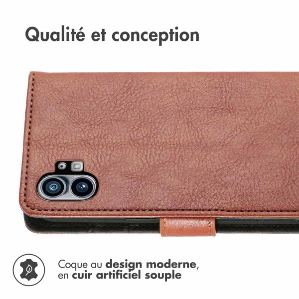 imoshion Étui de téléphone portefeuille Luxe Nothing Phone (1) - Brun