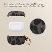 Selencia Coque Sabi Apple AirPods Pro 3 - imprimé léopard - Midnight Black