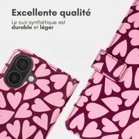 imoshion Étui de télephone portefeuille Design Apple iPhone 16 - Hearty Blush
