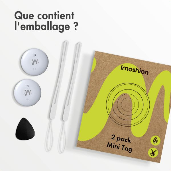 imoshion Wireless Tag - Tracker Bluetooth pour Android - 2 pack - Blanc