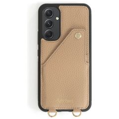 Dutchies Coque avec porte-cartes Samsung Galaxy A55 - Cordon de téléphone non inclus - Beige