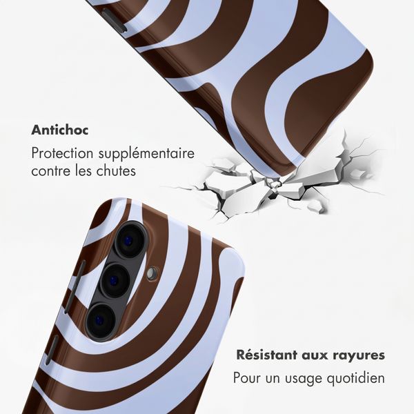 Selencia Coque arrière Vivid Samsung Galaxy S24 - Dream Swirl Chocolate