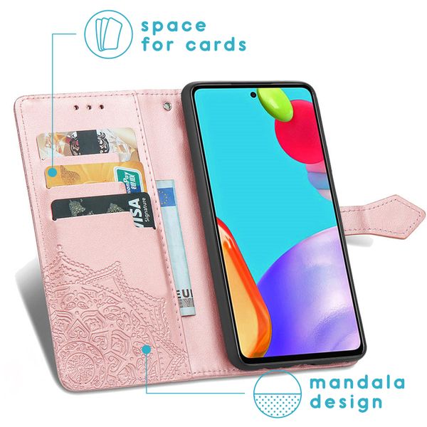 imoshion Etui de télephone Mandala Samsung Galaxy A52(s) (5G/4G) - Rose Doré