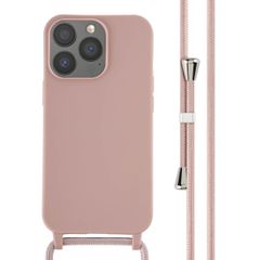 imoshion Coque en silicone avec cordon Apple iPhone 13 Pro - Sand Pink