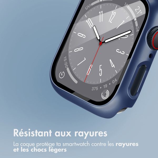 imoshion Coque rigide à couverture complète Apple Watch 7 / 8 / 9 - 41 mm - Bleu foncé