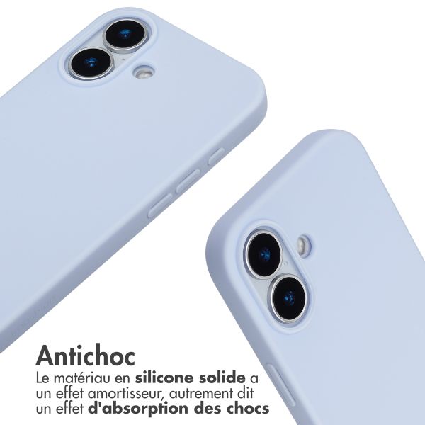 imoshion Coque en silicone avec cordon Apple iPhone 17 - Violet