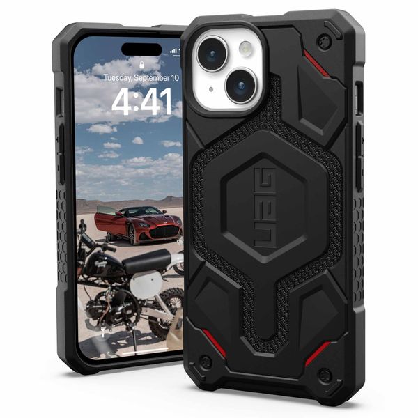 UAG Coque arrière Monarch Pro iPhone 15 - Kevlar Black