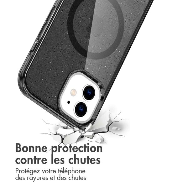 imoshion Coque Pailletée avec MagSafe Apple iPhone 12 (Pro) - Glitter Noir