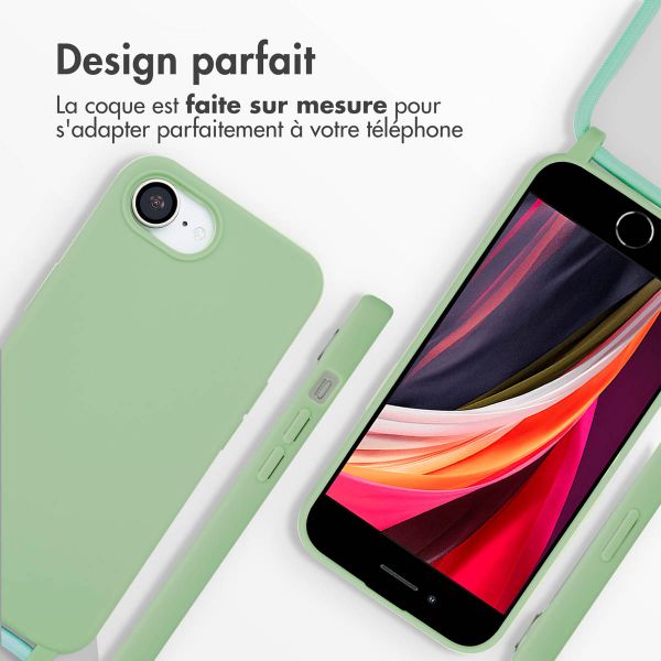 imoshion Coque en silicone avec cordon Apple iPhone 16e - Vert