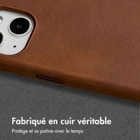 Accezz Coque MagSafe en cuir vintage Apple iPhone 13 - Tabacco Cognac