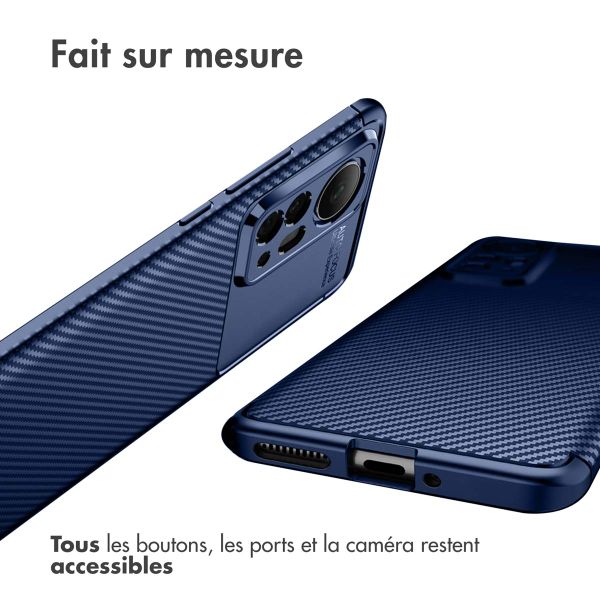 imoshion Coque silicone Carbon Xiaomi 12 / 12X - Bleu