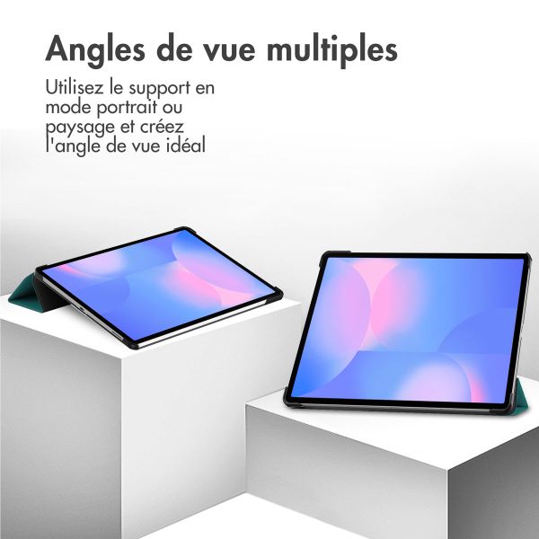 imoshion Coque tablette Trifold Samsung Galaxy Tab S10 FE Plus - Vert foncé