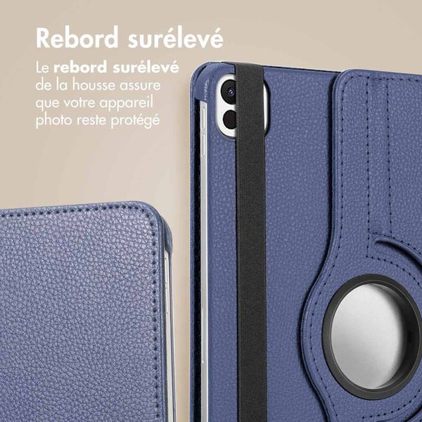 imoshion Coque tablette rotatif à 360° Apple iPad 11 (2025) 11 pouces A16 / iPad 10 (2022) 10.9 pouces - Bleu foncé