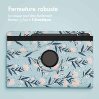 imoshion Coque tablette Design rotatif à 360° Samsung Galaxy Tab S10 Plus / Tab S9 Plus / Tab S9 FE Plus - Flowers