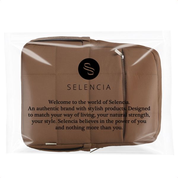 Selencia Sac à dos ordinateur portables Vaya Puffy 16 pouces - Mocha Brown