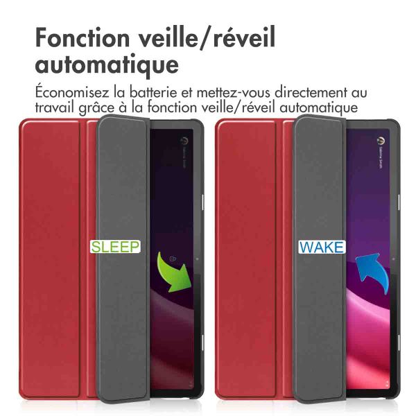 imoshion Coque tablette Trifold Lenovo Tab P11 (2nd gen) - Rouge