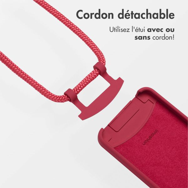 imoshion Coque arrière Color avec cordon amovible et MagSafe Samsung Galaxy S24 / S25 - Red Raspberry