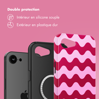 Selencia Coque arrière Vivid avec MagSafe Apple iPhone 16e - Wave Vibes Lipstick