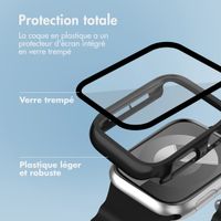 imoshion Coque rigide brillante à couverture complète pour Apple Watch Series 4 / 5 / 6 / SE - 44 mm - Noir