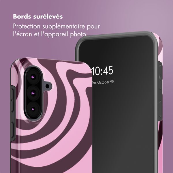 Selencia Coque arrière Vivid Samsung Galaxy A37 (5G) - Wavy Swirl Pink Plum