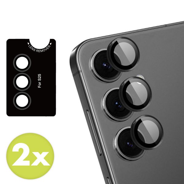 imoshion Lot de 2 protections d'objectif de caméra Samsung Galaxy S25 Plus- Noir
