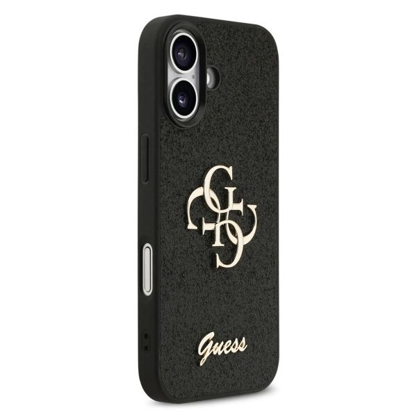 Guess Coque 4G Metal Logo Glitter Apple iPhone 17 - Noir