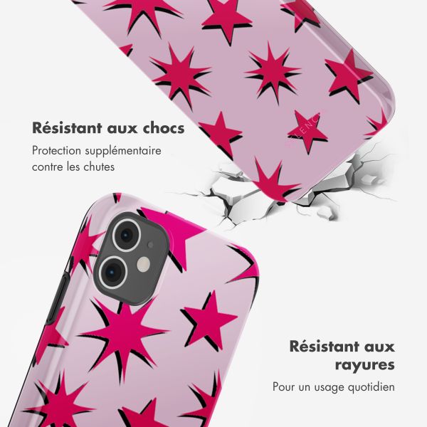 Selencia Coque arrière Vivid Apple iPhone 11 - Stars Rubine Red Light Pink