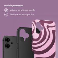 Selencia Coque arrière Vivid Apple iPhone 16 - Wavy Swirl Pink Plum