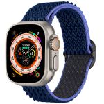 imoshion Bande élastique en nylon Apple Watch Series 1-10 / SE / Ultra (2) - 42/44/45/46/49 mm - Bleu foncé