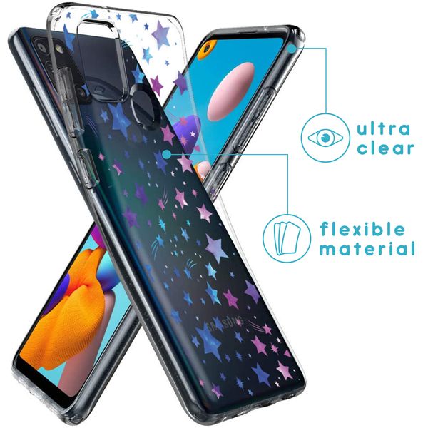 imoshion Coque Design Samsung Galaxy A21s - Stars - Violet