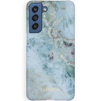 Selencia Coque Maya Fashion Samsung Galaxy S21 FE - Marble Blue