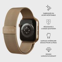 Burga Bracelet milanais Apple Watch Series 1 á 9 / SE (38/40/41 mm) | Series 10 (42 mm) - Dorée