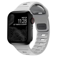 Nomad Bracelet Sport FKM Apple Watch Series 1 t/m 9 / SE (38/40/41 mm) | Series 10 / 11 (42 mm) - Lunar Gray