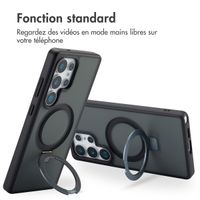 Accezz Coque Ring Stand avec MagSafe Samsung Galaxy S25 Ultra - Noir